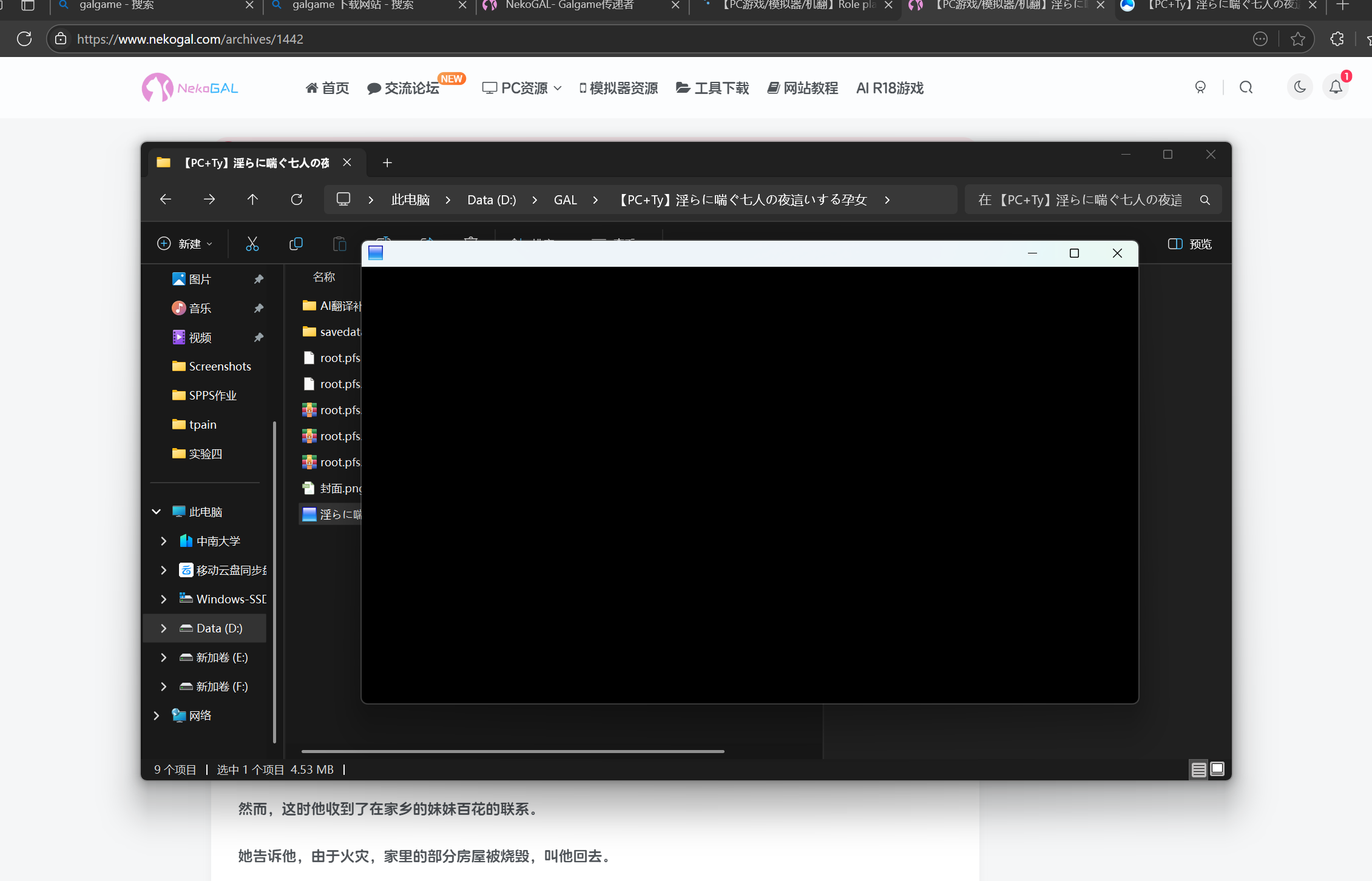 有没有大佬帮忙看看-NekoGAL - Galgame传递者
