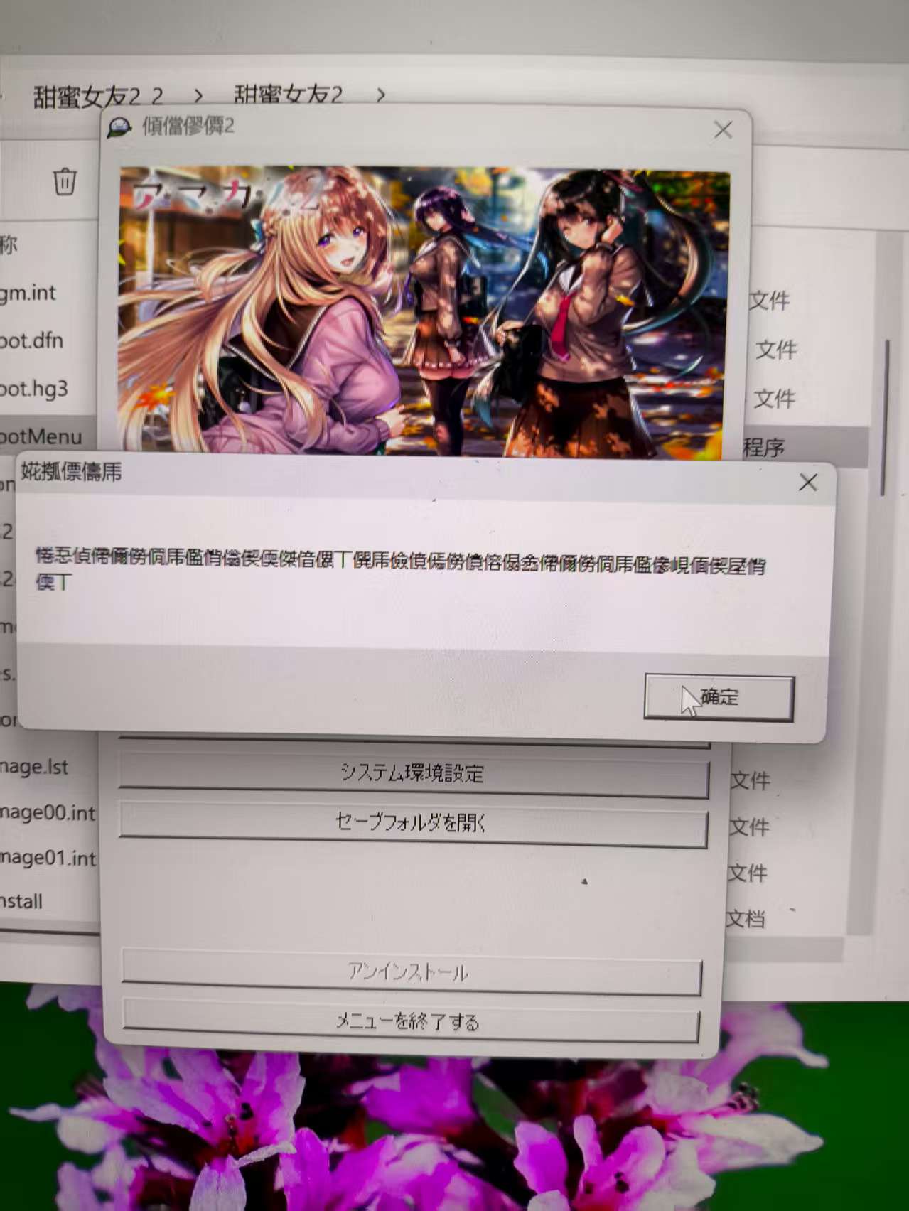 下载完甜蜜女友2完之后显示这个，有没有大佬求解一下-NekoGAL - Galgame传递者
